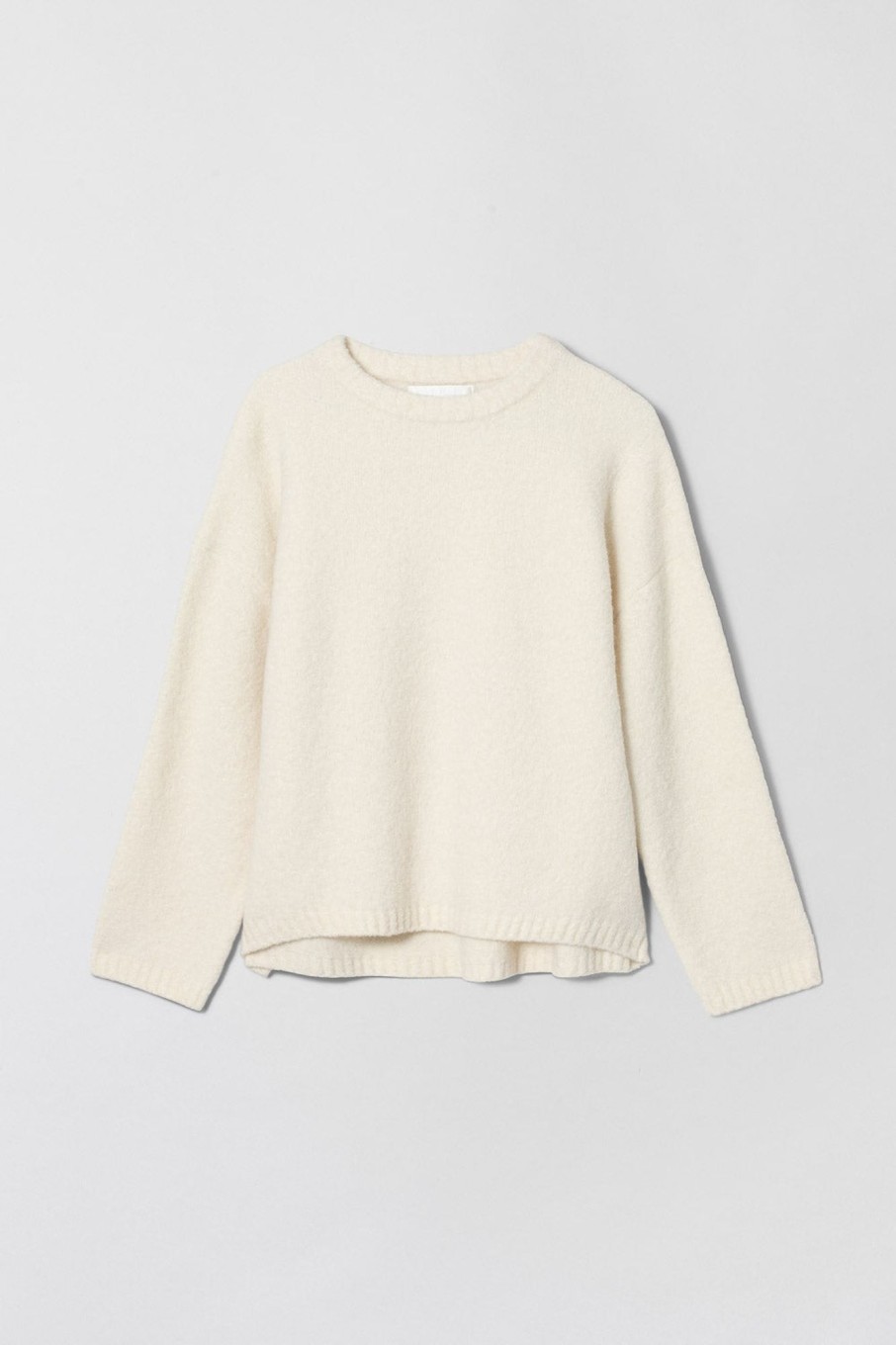 Women Fall Winter Spring Summer Sweaters & Cardigans | Boucle Cocoon Roundneck Cream