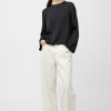 Women Fall Winter Spring Summer Basics | Anouk Simple Long Sleeve Viscose Blouse Jet Black