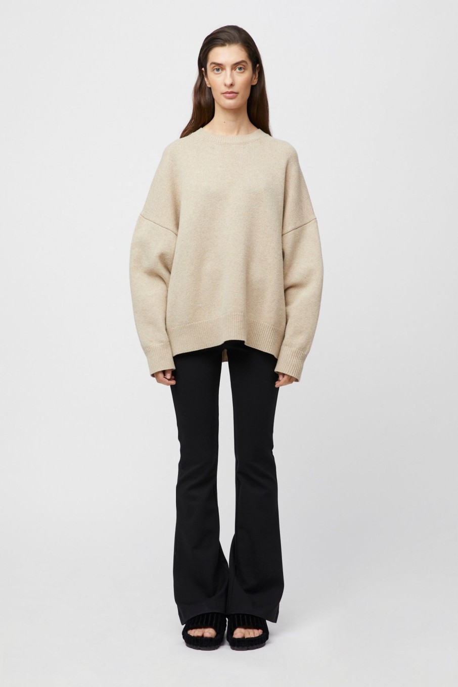 Women Fall Winter Spring Summer Basics | Ash Oversized Jumper Gray Melange