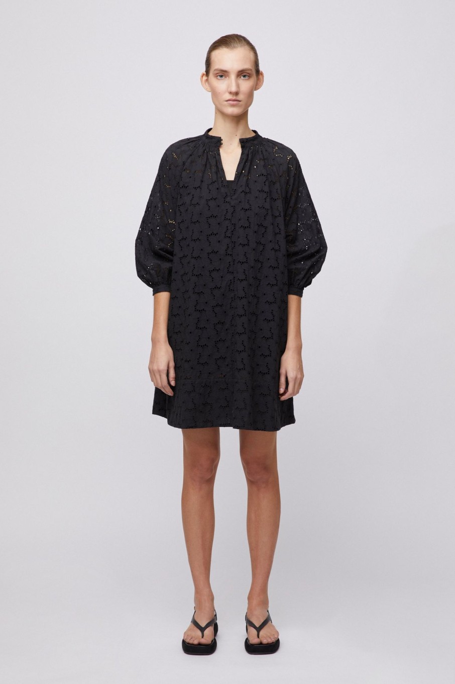 Women Fall Winter Spring Summer Basics | Lily Dress Anthracite Black