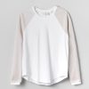 Women Fall Winter Spring Summer Basics | Girl Baseball Tee Moonbeam Block