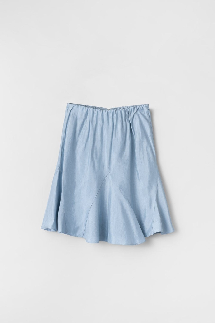 Women Fall Winter Spring Summer Basics | Luna Acetate Skirt Dusty Blue