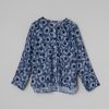 Women Fall Winter Spring Summer Basics | Tonoko Blouse Animal Floral Blue