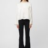 Women Fall Winter Spring Summer Basics | Anouk Simple Long Sleeve Silk Blouse Winter Cream