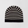 Women Fall Winter Spring Summer Hats | Marseille Beanie Black Barley Stripe