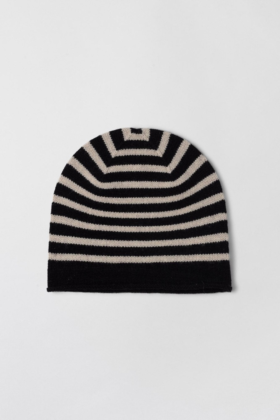 Women Fall Winter Spring Summer Hats | Marseille Beanie Black Barley Stripe