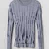 Women Fall Winter Spring Summer Basics | Ever Ours Ribbed Knit Top Gray Melange