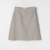 Women Fall Winter Spring Summer Basics | Anne Karin Wool Short Brown Houndstooth