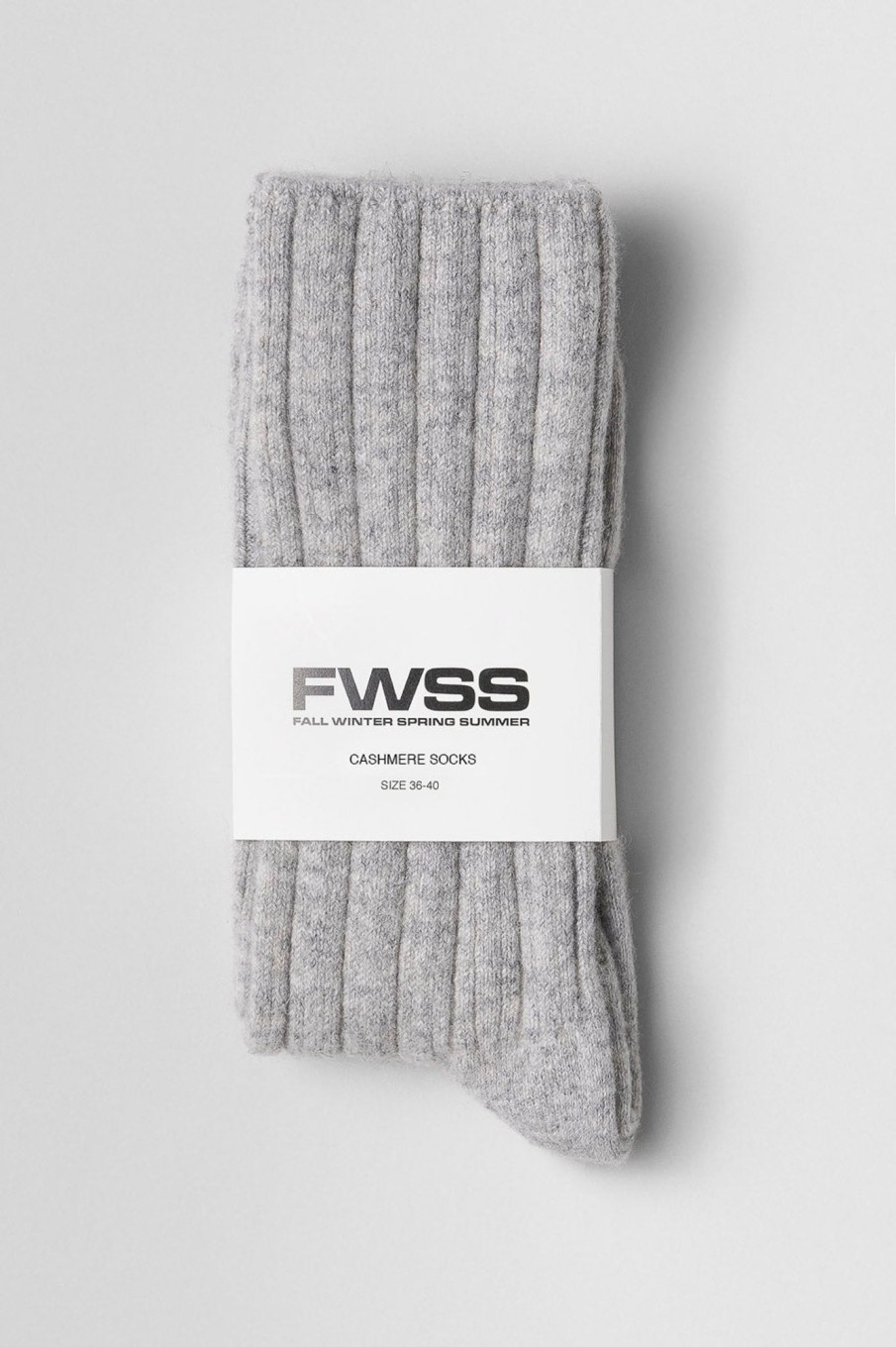 Women Fall Winter Spring Summer Basics | Amazing Cashmere Socks Light Gray Melange