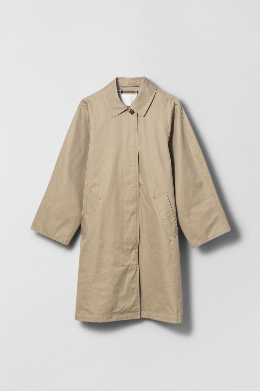 Women Fall Winter Spring Summer Basics | Anchorage Trench Coat Travertine