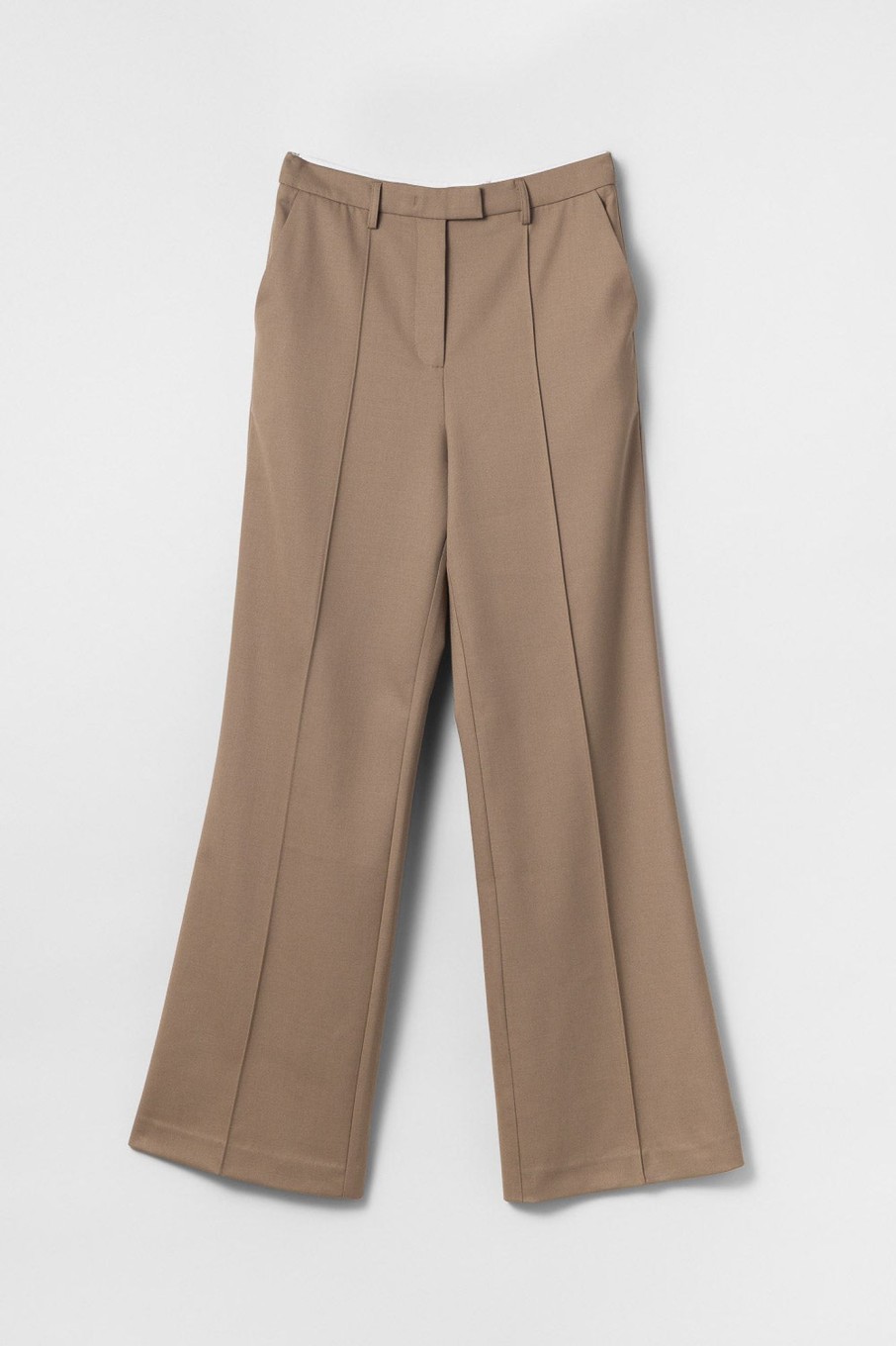 Women Fall Winter Spring Summer Basics | Tailored Wool Flares Dusty Olive