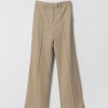 Women Fall Winter Spring Summer Basics | Tailored Wool Flares Travertine